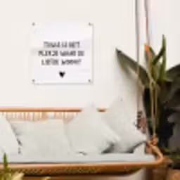 Spreuken - Thuis is het plekje waar de liefde woont - Quotes tuinposter los doek klein -sfeer7