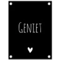Spreuken - Quotes - Geniet tuinposter los doek klein -3d