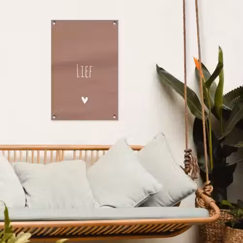 Spreuken - Quotes - Lief tuinposter los doek klein -sfeer7