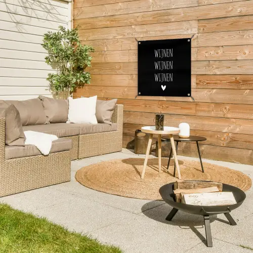 Spreuken - Quotes - Wijnen wijnen wijnen tuinposter los doek klein -sfeer4