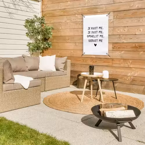 Spreuken - Quotes - Je kust je je sust me - Maaike Ouboter tuinposter los doek klein -sfeer4