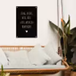 Spreuken - Zing vecht huil bid lach werk en bewonder - Quotes - Ramses Shaffy tuinposter los doek klein -sfeer7