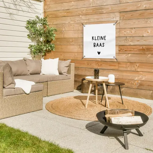Spreuken - Kleine baas - Quotes tuinposter los doek klein -sfeer4