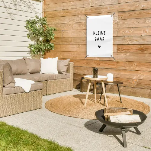 Spreuken - Kleine baas - Quotes tuinposter los doek klein -sfeer4