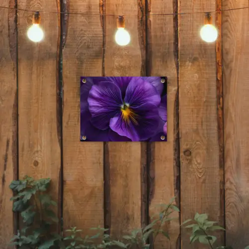 Paars - Viool - Diepte tuinposter los doek klein -sfeer1