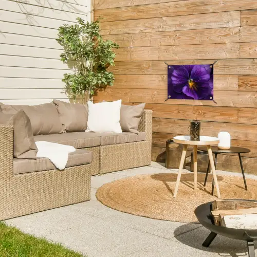 Paars - Viool - Diepte tuinposter los doek klein -sfeer4
