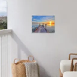 Rustige Zonsondergang tuinposter los doek klein -sfeer8