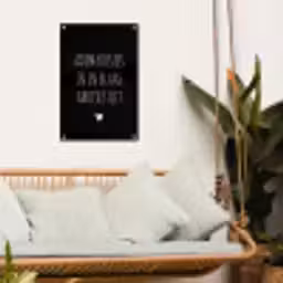 Quotes - Adem kusjes in en blaas hartjes uit - Spreuken tuinposter los doek klein -sfeer7