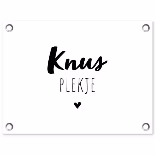 Quotes - Knus plekje - Tuin - Tekst tuinposter los doek klein -3d