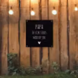 Quotes - Papa ik lijk steeds meer op jou - Stef Bos - Papa - Spreuken tuinposter los doek klein -sfeer1