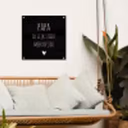 Quotes - Papa ik lijk steeds meer op jou - Stef Bos - Papa - Spreuken tuinposter los doek klein -sfeer7