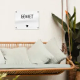 Quotes - Geniet - Spreuken tuinposter los doek klein -sfeer7