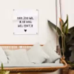 Quotes - Van jou wil ik er nog wel eentje - Spreuken tuinposter los doek klein -sfeer7