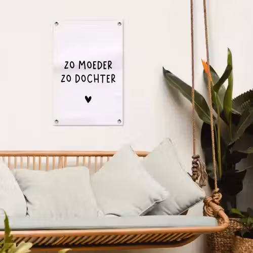 Quotes - Zo moeder zo dochter - Mama - Dochter - Spreuken tuinposter los doek klein -sfeer7