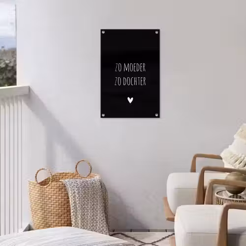 Quotes - Zo moeder zo dochter - Spreuken - Mama - Dochter tuinposter los doek klein -sfeer8