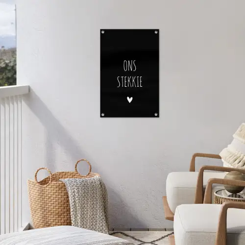 Quotes - Ons stekkie - Spreuken tuinposter los doek klein -sfeer8