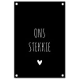 Quotes - Ons stekkie - Spreuken tuinposter los doek klein -3d