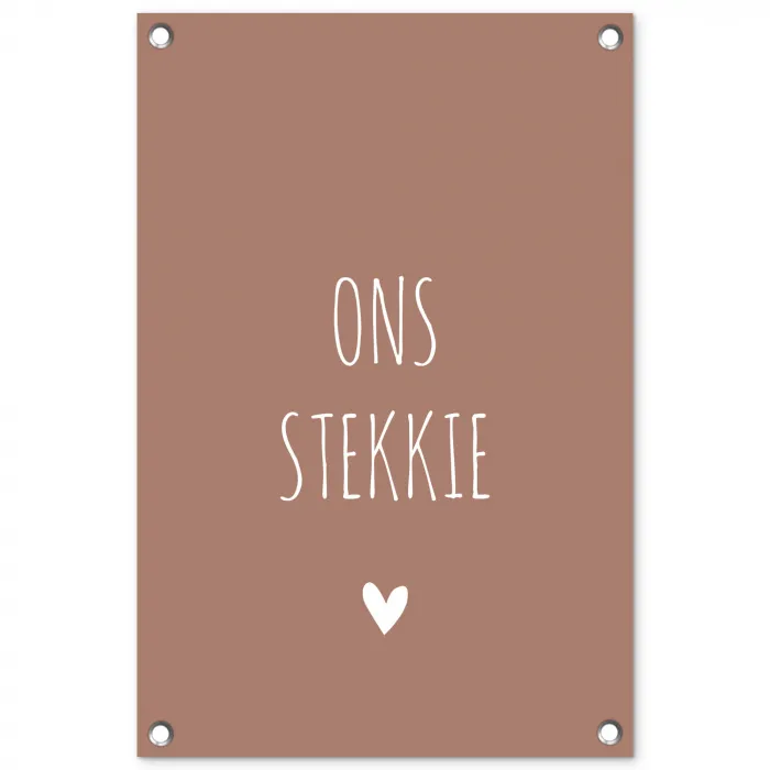 Quotes - Ons stekkie - Spreuken tuinposter los doek klein -3d