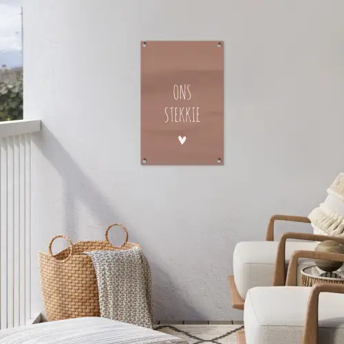 Quotes - Ons stekkie - Spreuken tuinposter los doek klein -sfeer8