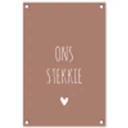 Quotes - Ons stekkie - Spreuken tuinposter los doek klein -3d