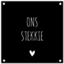 Quotes - Stekkie - Ons stekkie tuinposter los doek klein -3d