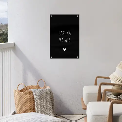 Quotes - Spreuken - Hakuna matata tuinposter los doek klein -sfeer8