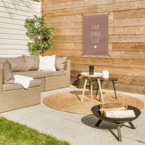 Quotes - Spreuken - Slaap kindje slaap tuinposter los doek klein -sfeer4