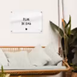 Quotes - Pluk de dag - Tekst - Zwart wit - Hartje tuinposter los doek klein -sfeer7