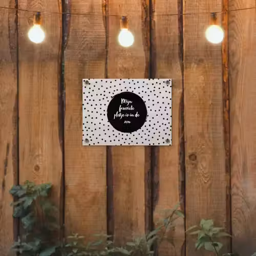 Quotes - Tekst - Tuin - Mijn favoriete plekje is in de zon - Zon tuinposter los doek klein -sfeer1