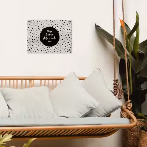 Quotes - Tekst - Tuin - Mijn favoriete plekje is in de zon - Zon tuinposter los doek klein -sfeer7