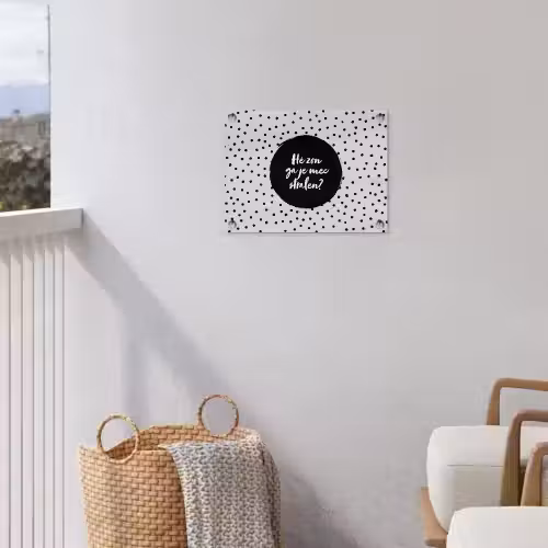 Quotes - Tekst - Hé zon ga je mee stralen? - Zon tuinposter los doek klein -sfeer8