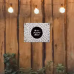 Quotes - Tekst - Hé zon ga je mee stralen? - Zon tuinposter los doek klein -sfeer1