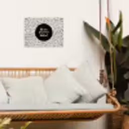 Quotes - Tekst - Hé zon ga je mee stralen? - Zon tuinposter los doek klein -sfeer7