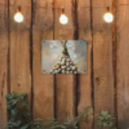 Konijn - Eieren - Kleurrijk tuinposter los doek klein -sfeer1