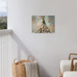 Konijn - Eieren - Kleurrijk tuinposter los doek klein -sfeer8