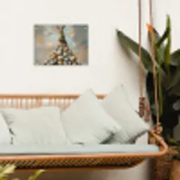 Konijn - Eieren - Kleurrijk tuinposter los doek klein -sfeer7