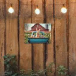 Konijn - Boerderij - Eieren tuinposter los doek klein -sfeer1