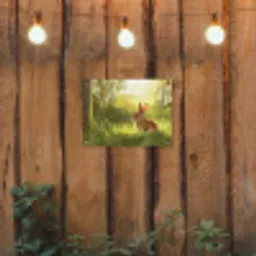 Konijn - Zonlicht - Bos tuinposter los doek klein -sfeer1