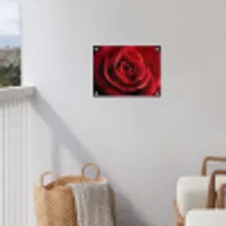 Rood - Roos - Romantisch tuinposter los doek klein -sfeer8