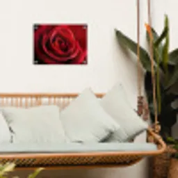 Rood - Roos - Romantisch tuinposter los doek klein -sfeer7