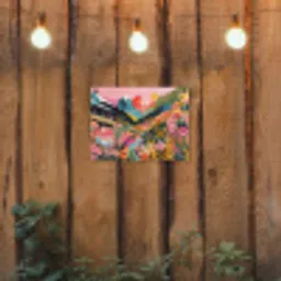 Rivier - Diepte - Bloemen tuinposter los doek klein -sfeer1
