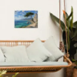 Rotsen - Kustlijn - Boom - Bergen tuinposter los doek klein -sfeer7