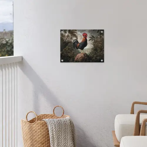 Haan - Rots - Landschap - Wolken tuinposter los doek klein -sfeer8