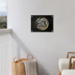 Sardines - Vissen - Rond - Zwart tuinposter los doek klein -sfeer8
