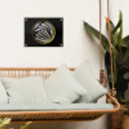 Sardines - Vissen - Rond - Zwart tuinposter los doek klein -sfeer7