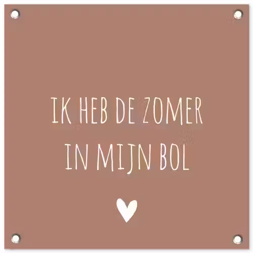 Spreuken - Ik heb de zomer in mijn bol - Quotes - André Hazes tuinposter los doek klein -3d
