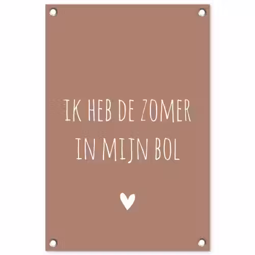 Spreuken - Ik heb de zomer in mijn bol - Quotes - André Hazes tuinposter los doek klein -3d