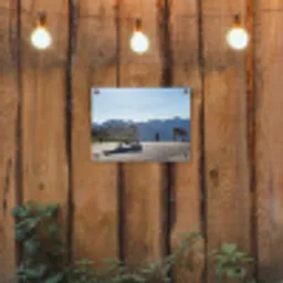Schotse hooglander - Licht - Berg - Natuur tuinposter los doek klein -sfeer1