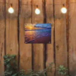 Zee - Strand - Zonsondergang - Wolken - Horizon tuinposter los doek klein -sfeer1