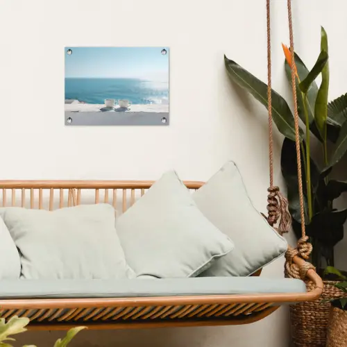 Zee - Koffiekopjes - Zomers tuinposter los doek klein -sfeer7